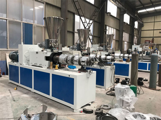 110mm Plastic Extrusion Machine Double Screw Pvc Profile Extrusion Line