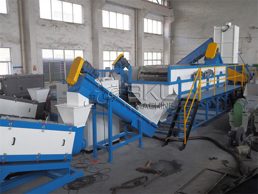 PP PE LLDPE Plastic Recycling Washing Line 600kg H Pet Recycling Line